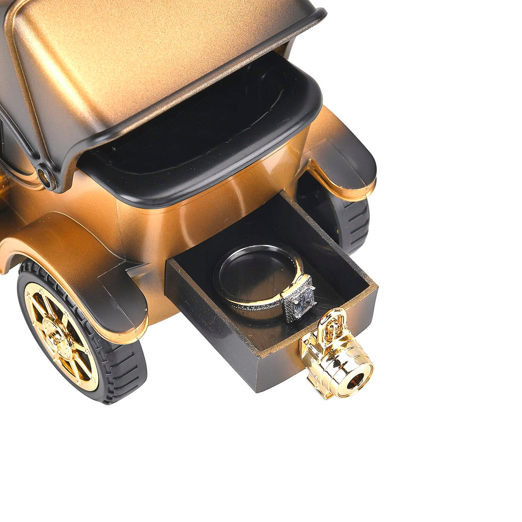 Classic Car with Seat Music Box with Jewellery Box (Size 24x14x12cm) - Brown