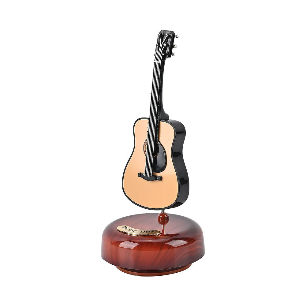 Guitar Shaped Mechanical Music Box (Size 21x9x9 cm)