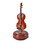 Violin Shaped Mechanical Music Box (Size 21x9x9 cm)