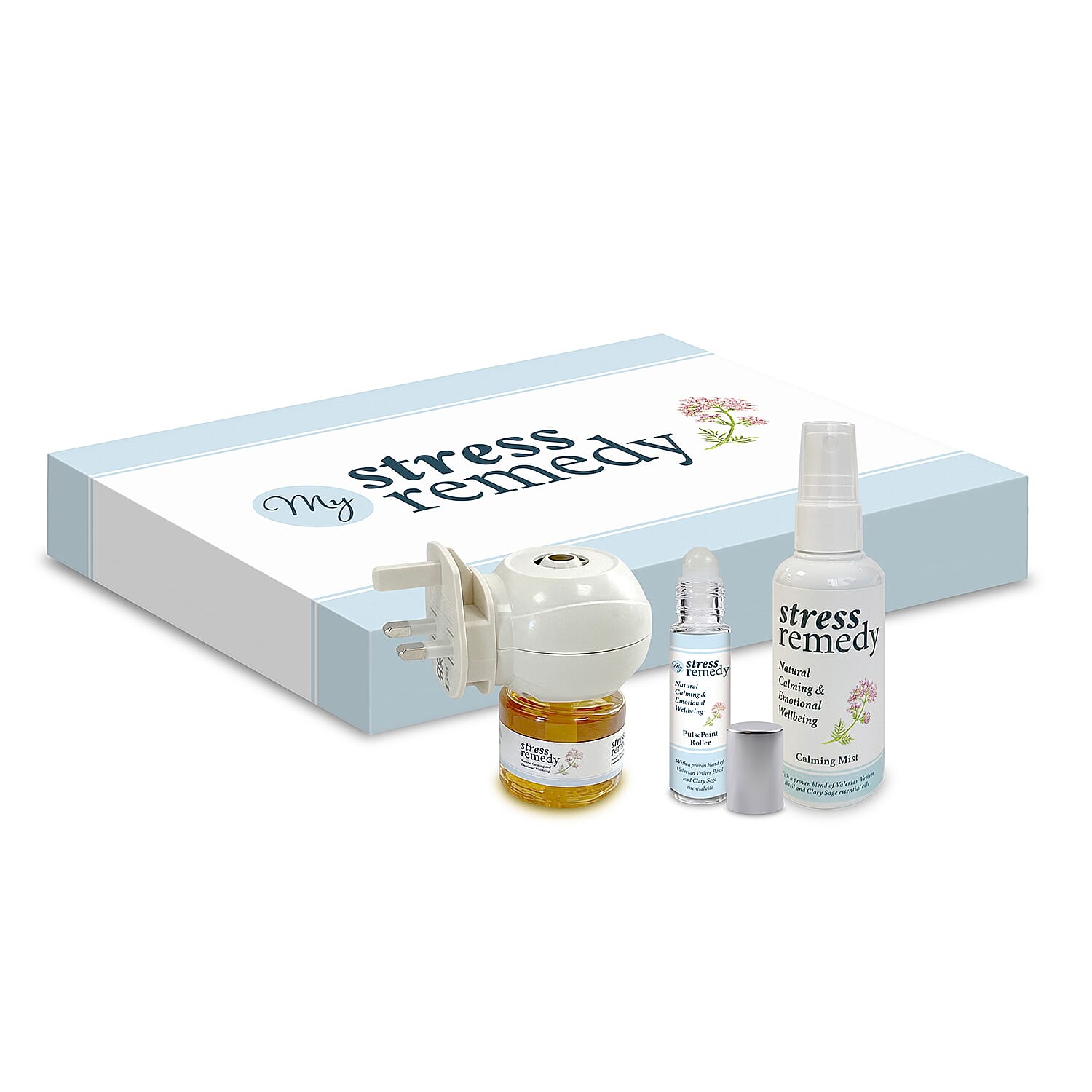 My Stress Remedy Kit  (Incl. Plug Diffuser, Calming Mist and Pulse point roller)