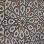 NAKKASHI Mango Wood Hand Carved Hexagonal Coffee Table (Size 71x61x33cm)