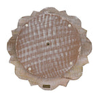 NAKKASHI - Saharanpur Collection - Hand Carved Lazy Susan Solid Wood Rotating Tray. Sun Shape
