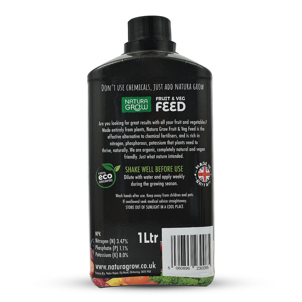 NATURA GROW 1L Chemical Free Fruit - Veg Feed
