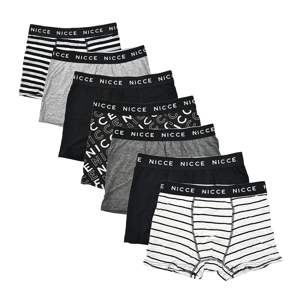 NICCE 100% Cotton 7 Pack Boxer (Size M) - Mono