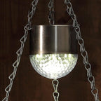 2 Solar Hanging Basket Lights for Garden and Outdoors