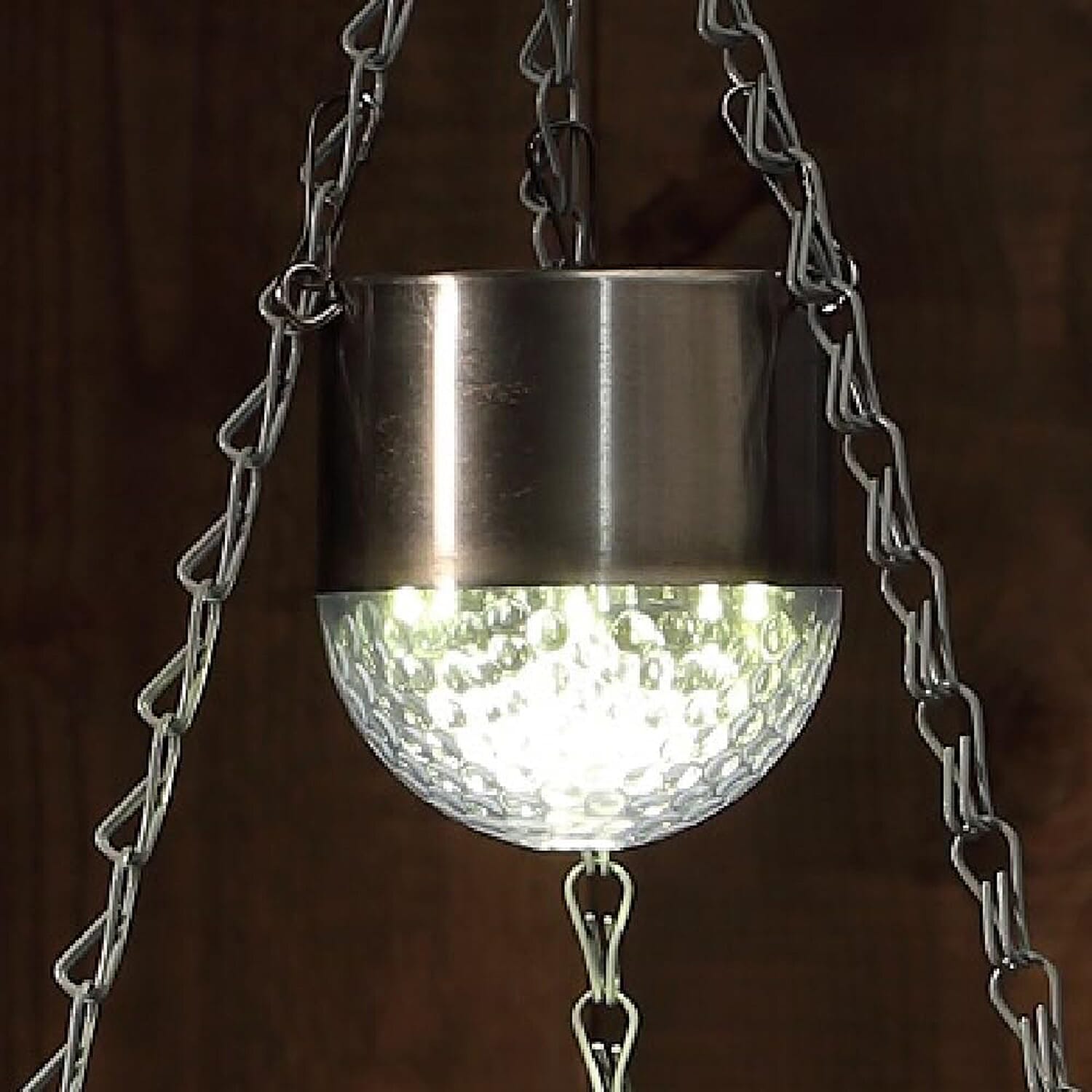 2 Solar Hanging Basket Lights for Garden and Outdoors