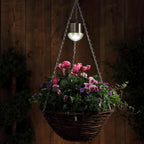 2 Solar Hanging Basket Lights for Garden and Outdoors