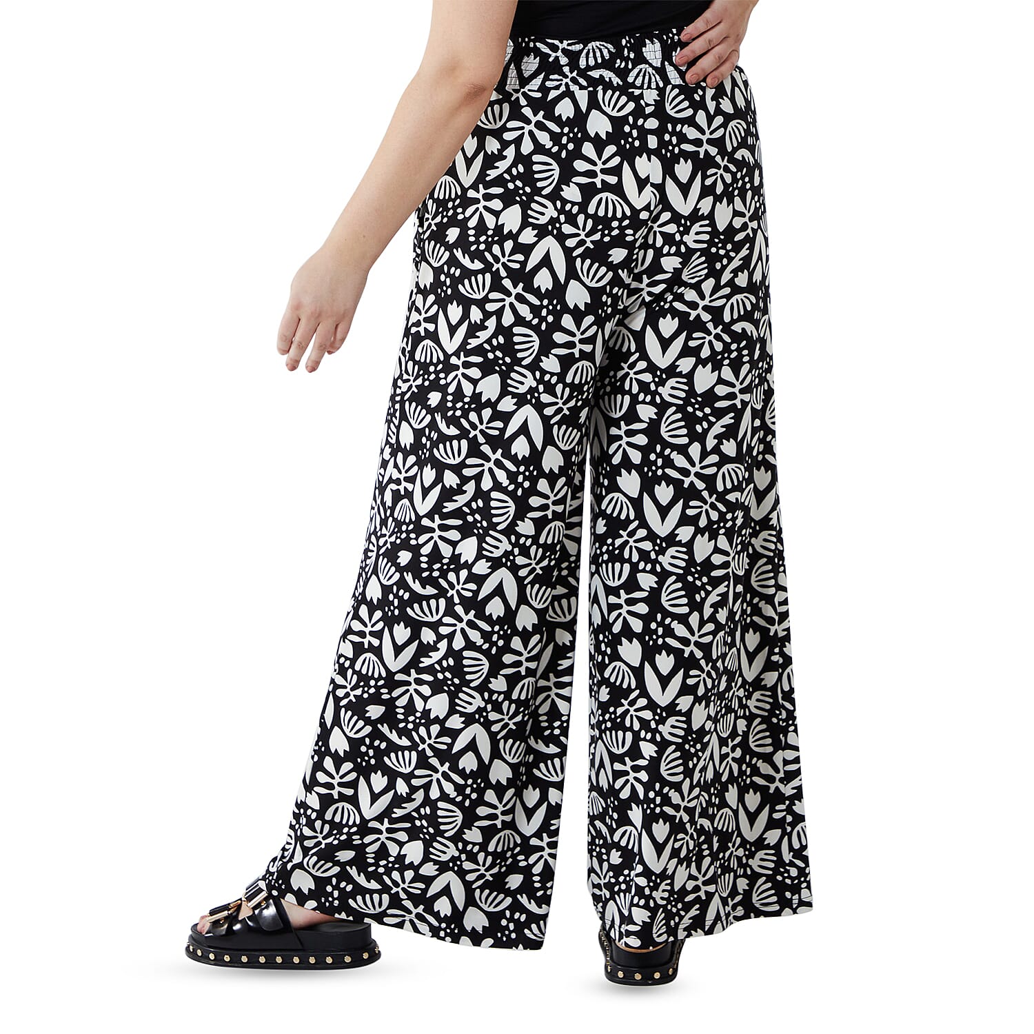 NOVA OF LONDON Curve Wide Leg Palazzo Trouser (Size 18-22) - Black