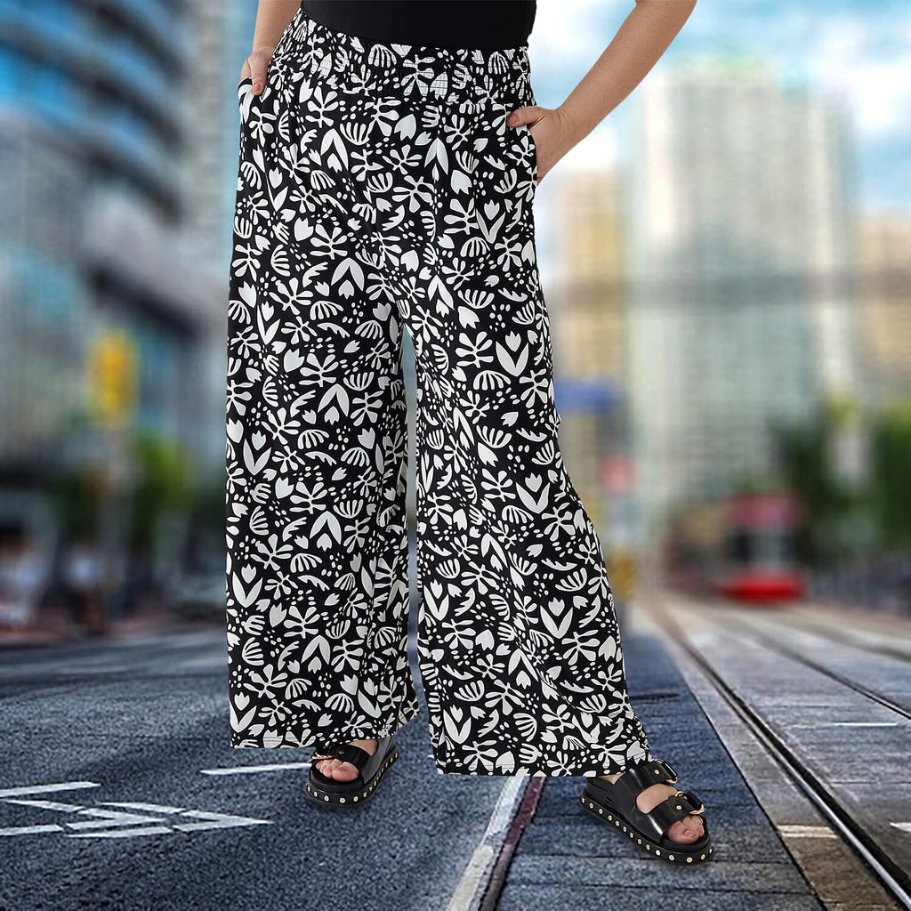 NOVA OF LONDON Curve Wide Leg Palazzo Trouser (Size 18-22) - Black