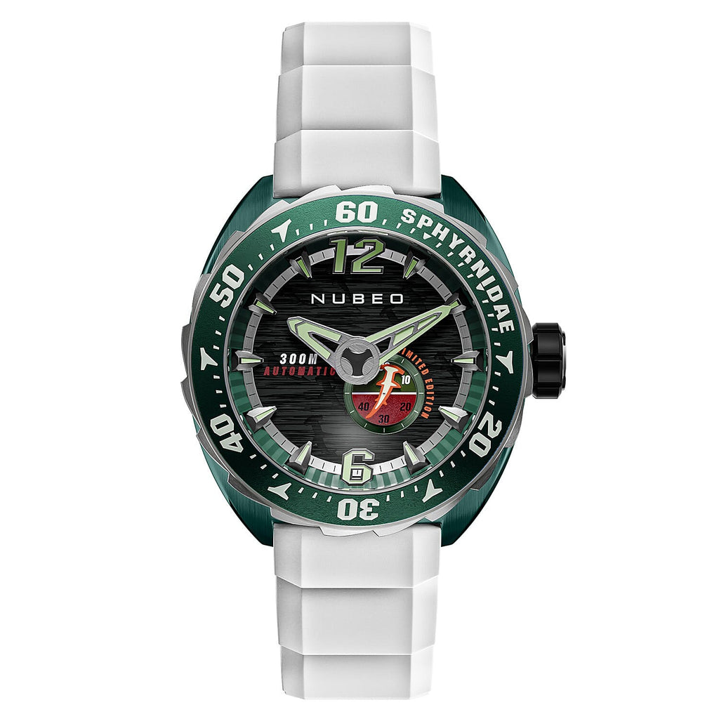 NUBEO Digital Mens Watch in Stainless Steel - Red