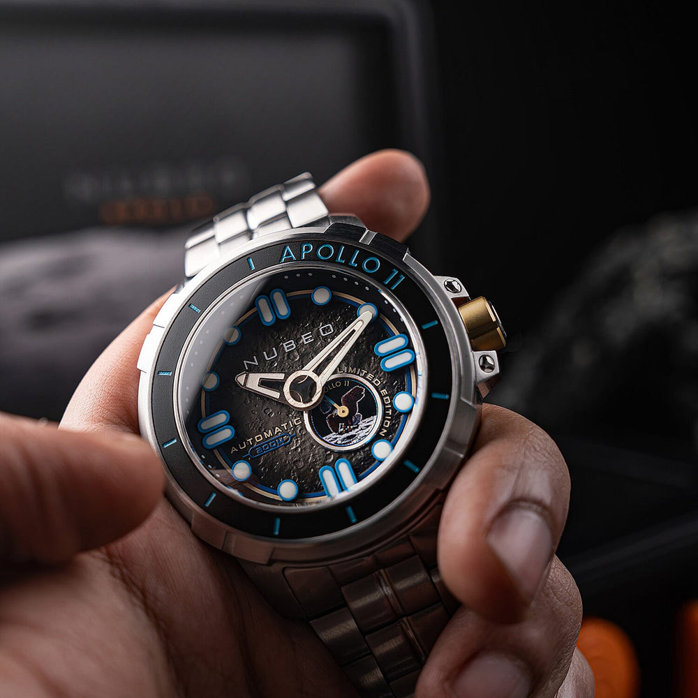 NUBEO Digital Mens Watch in Stainless Steel - Steel