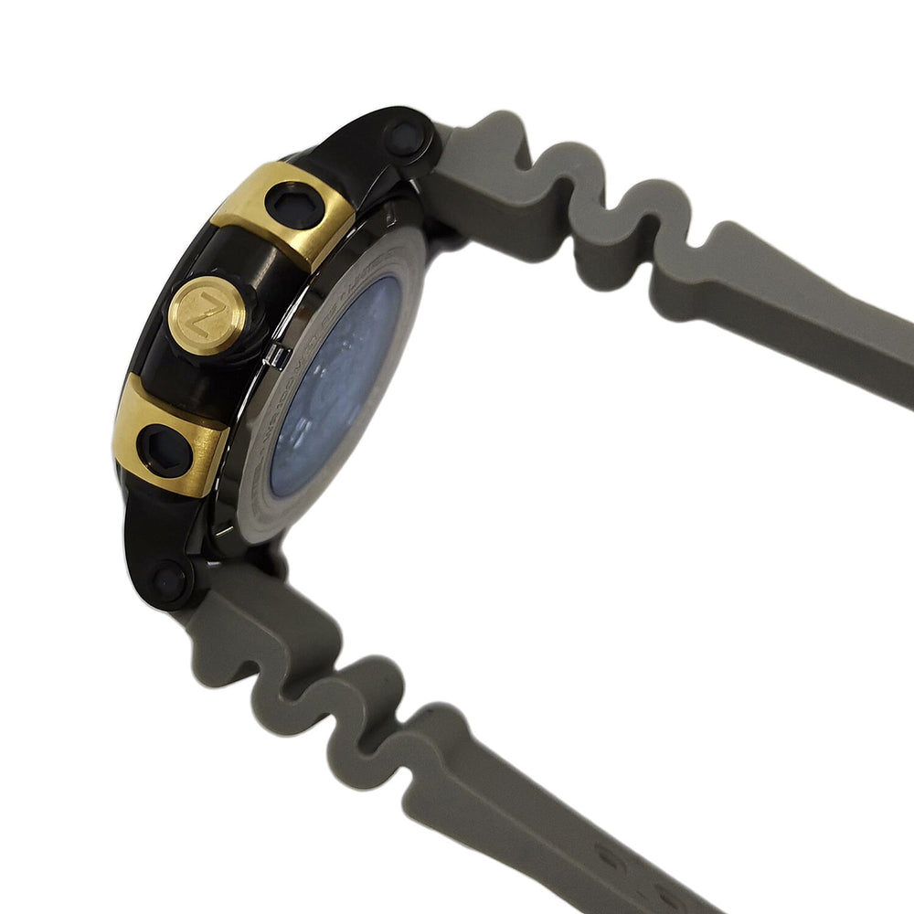 NUBEO Orion Automatic Limited Edition Japanese Open Heart Automatic Movement Sapphire Black Dial Water Resistant Watch With 2 Black Rubber Strap