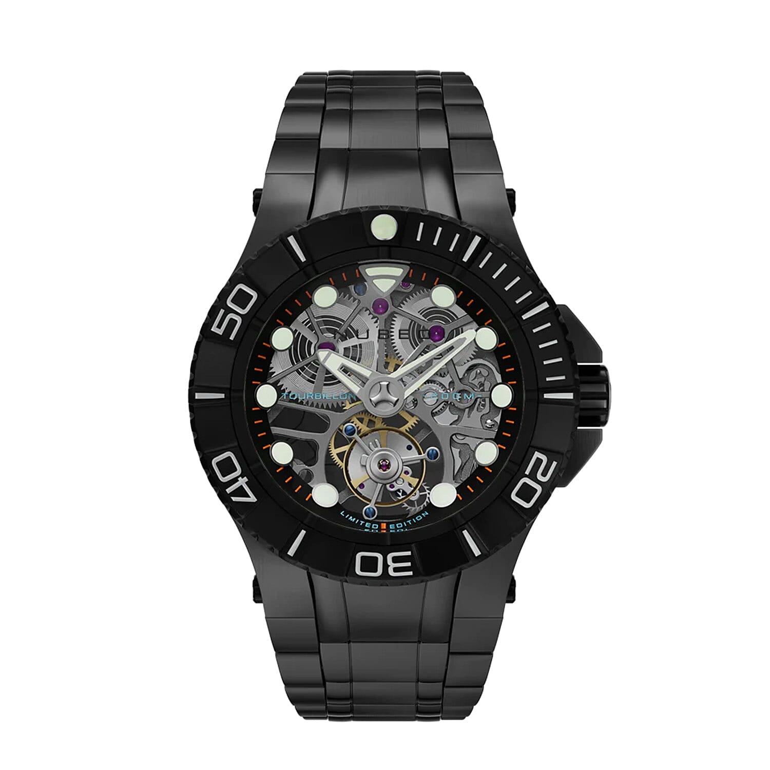 NUBEO Japanese Mens Watch in Stainless Steel