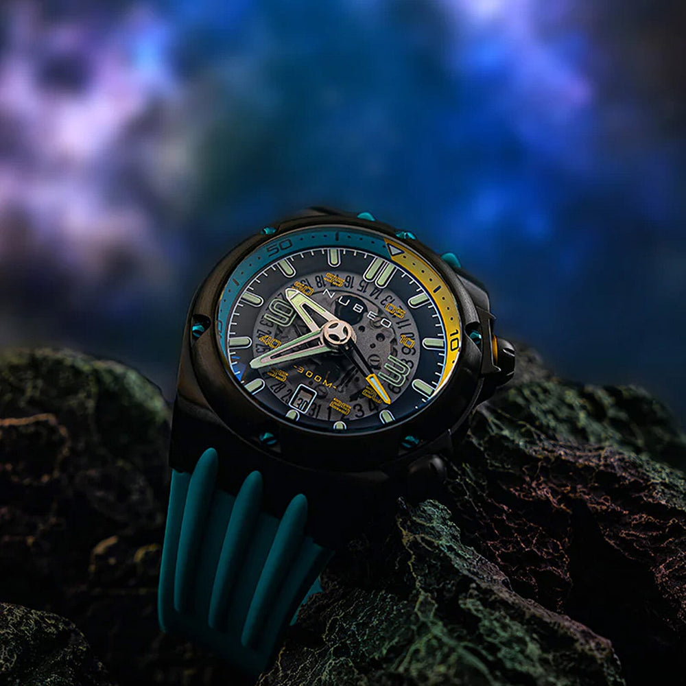 NUBEO Japanese Mens Watch in Stainless Steel