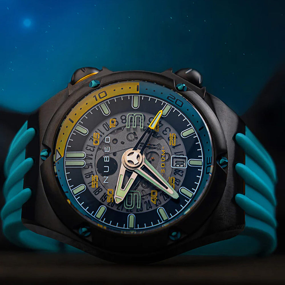 NUBEO Japanese Mens Watch in Stainless Steel