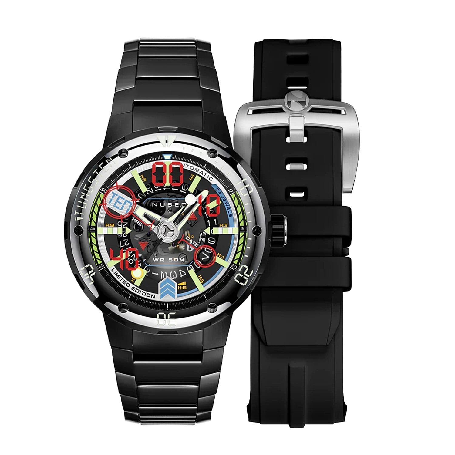 NUBEO Automatic Mens Watch in Stainless Steel