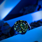 NUBEO Manta Tourbillion Limited Edition Mechanical Movement 3 Hands & Sapphire Lens Black Dial 20 ATM Water Resistant Watch With Stainlesss Steel Black Chain Strap