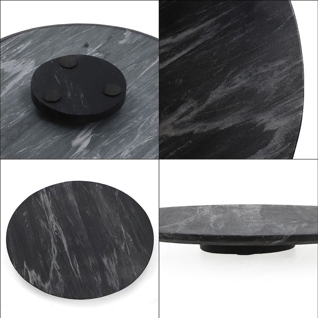 Nakkashi Coaster (Size 38x38x38 cm) - Black & Black