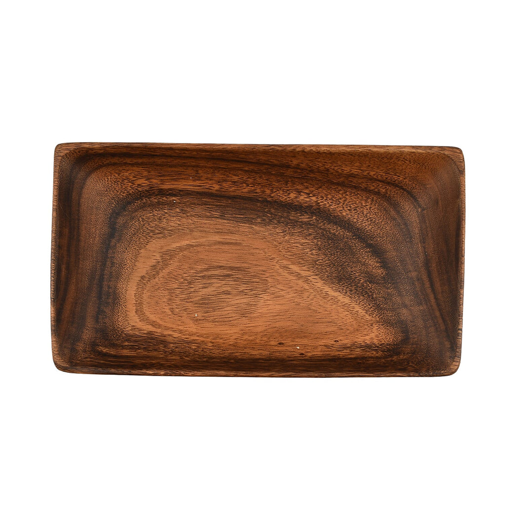 Nakkashi - Handmade Wood Rectangular Bowl (Size 30x19x8Cm)