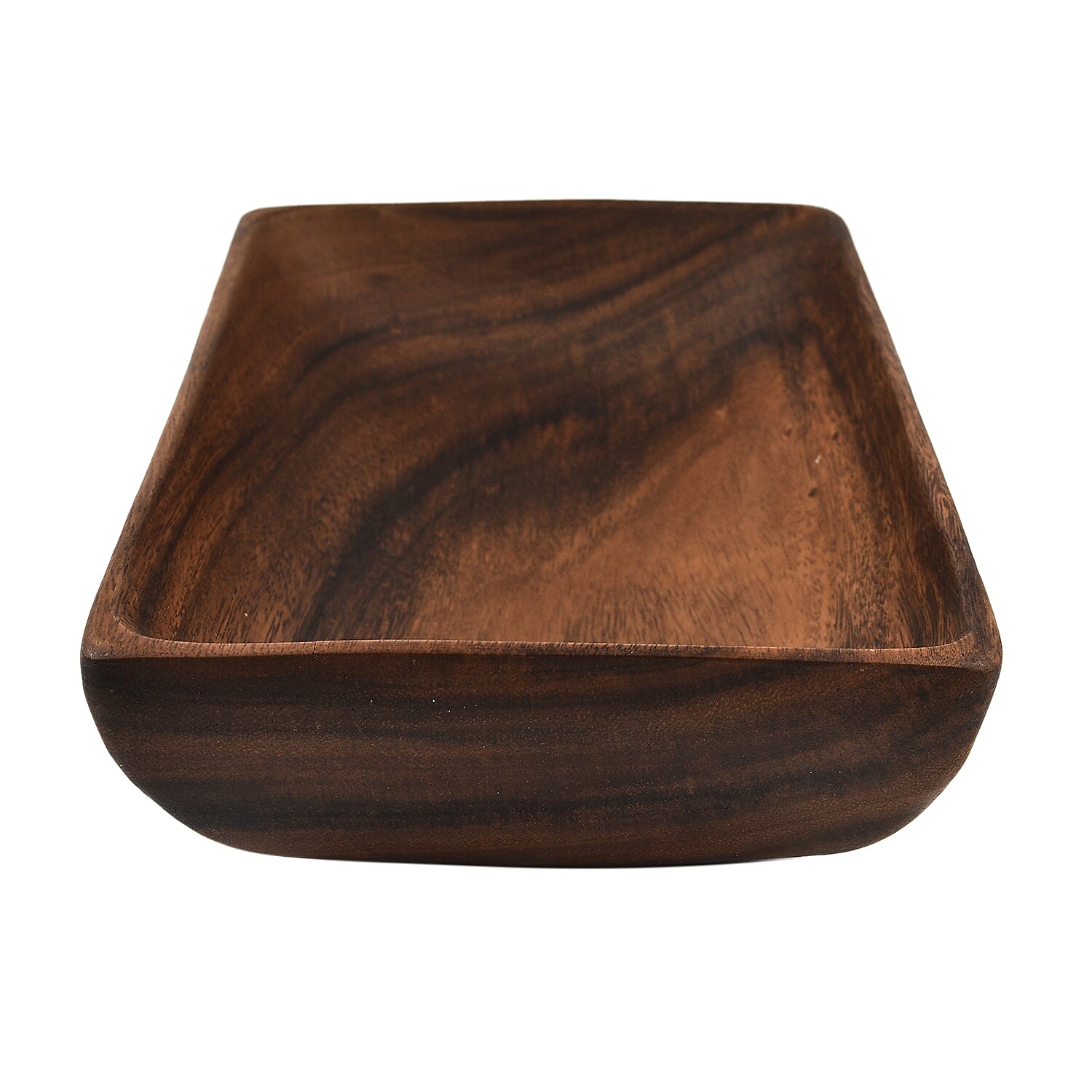 Nakkashi - Handmade Wood Rectangular Bowl (Size 30x19x8Cm)