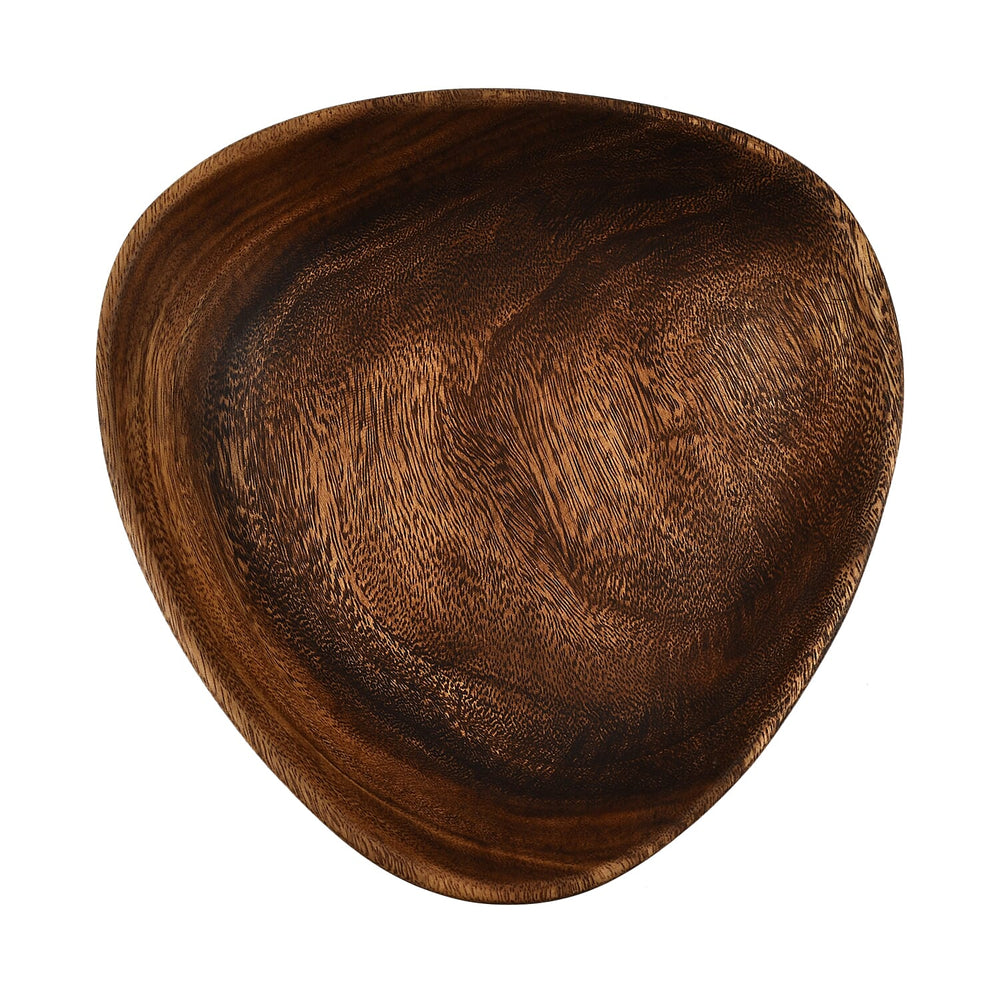 Nakkashi - Handmade Wood Triangle Bowl (Size 25x25x8Cm)