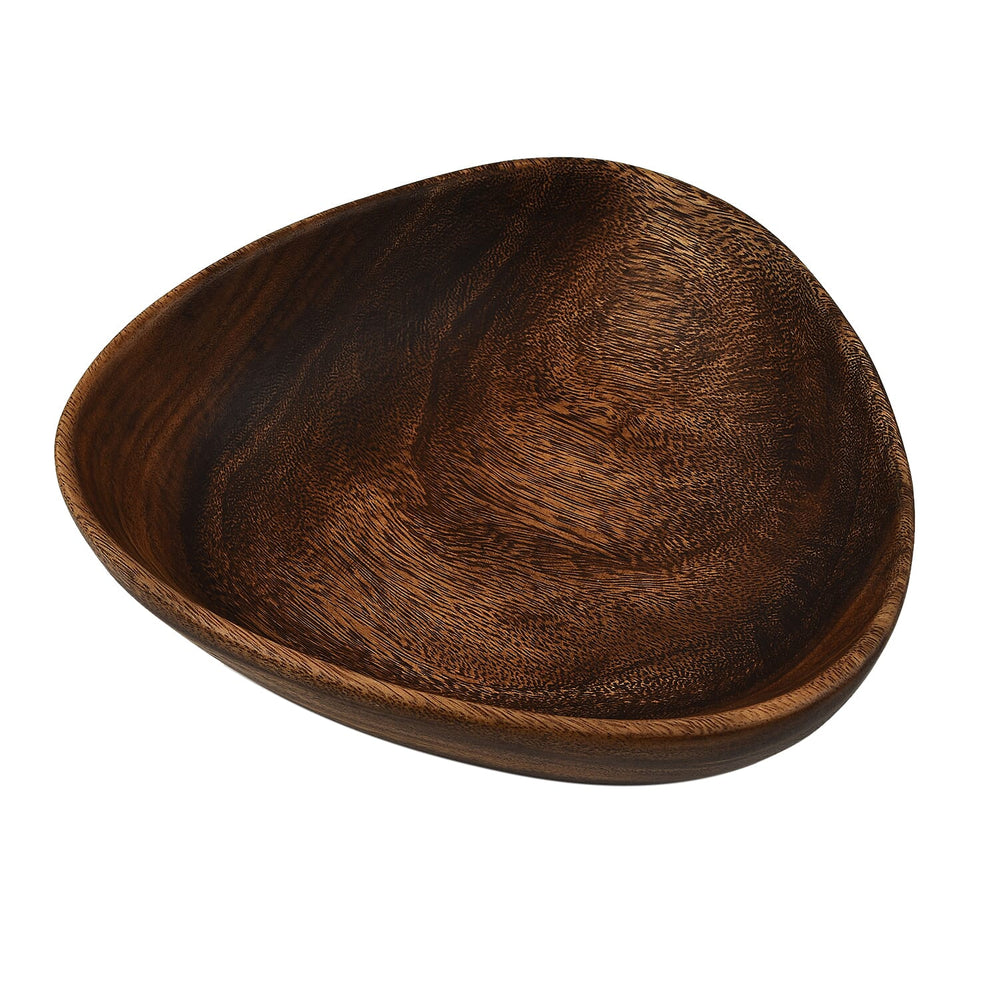 Nakkashi - Handmade Wood Triangle Bowl (Size 25x25x8Cm)