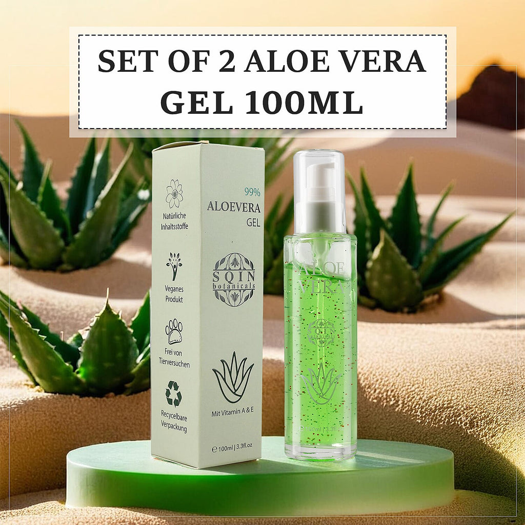 "Natural Set of 2 'Marigold & Lotus' Aloe Vera Moisturising gel Vol- 100 ml each"