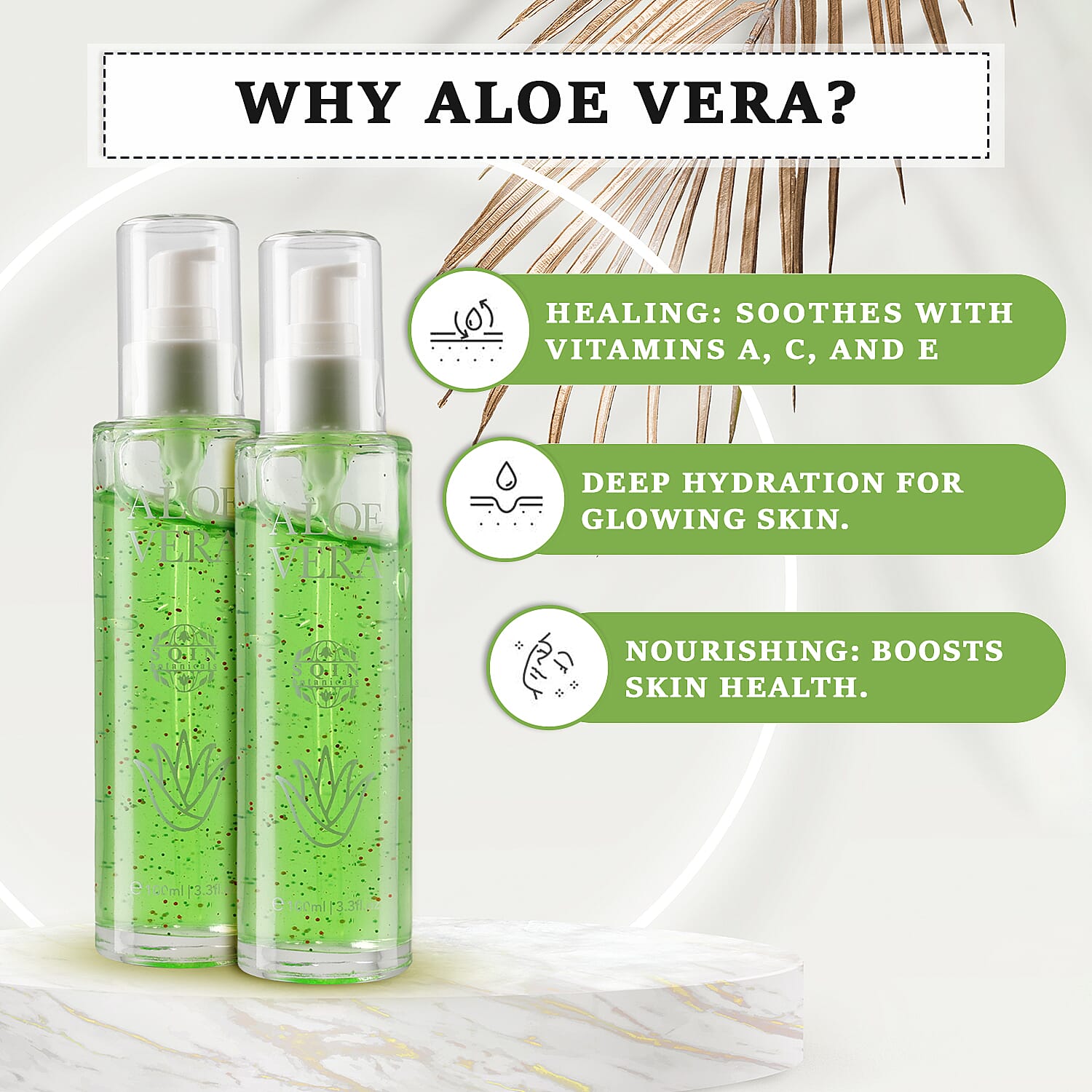 "Natural Set of 2 'Marigold & Lotus' Aloe Vera Moisturising gel Vol- 100 ml each"