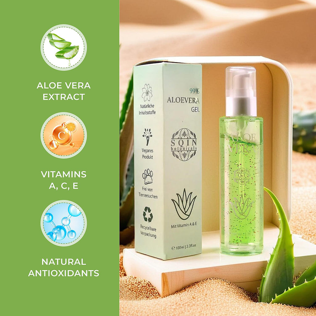"Natural Set of 2 'Marigold & Lotus' Aloe Vera Moisturising gel Vol- 100 ml each"