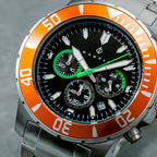 Nautis Quartz Mens Watch in Stainless Steel - Orange