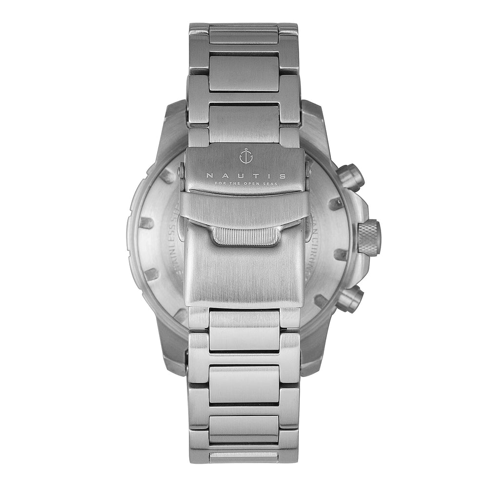 Nautis Quartz Mens Watch in Stainless Steel - Black