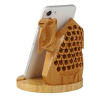 New Arrival- Hand Carved Wooden Mobile Phone Holder - Camel