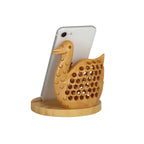 New Arrival- Hand Carved Wooden Mobile Phone Holder - Swan
