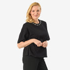 Tjc Cotton Knitted Tee (Size - 16) - Black