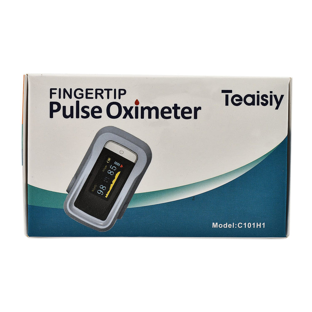 IMDK Fingertip Pulse Oximeter - White - Black