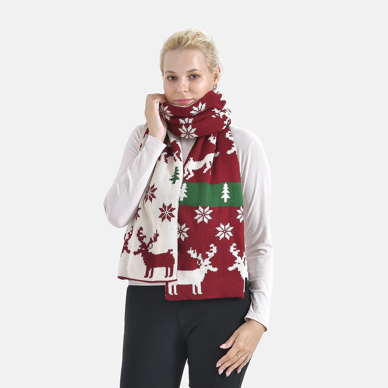 New Arrival - Limited Stock - Christmas Printed Scarf - Red