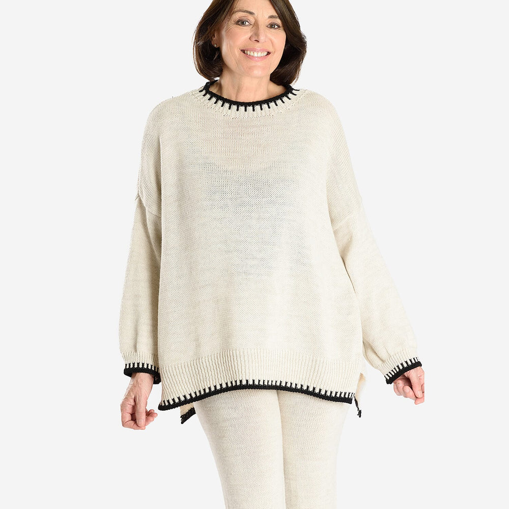 Italian Knitwear Jumper (One Size, 8-18) - Beige