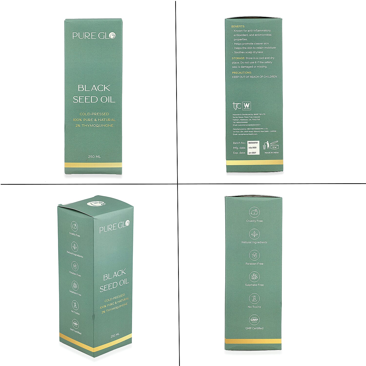 New Launch- Pure Glo Black Seed Oil - 250 ml