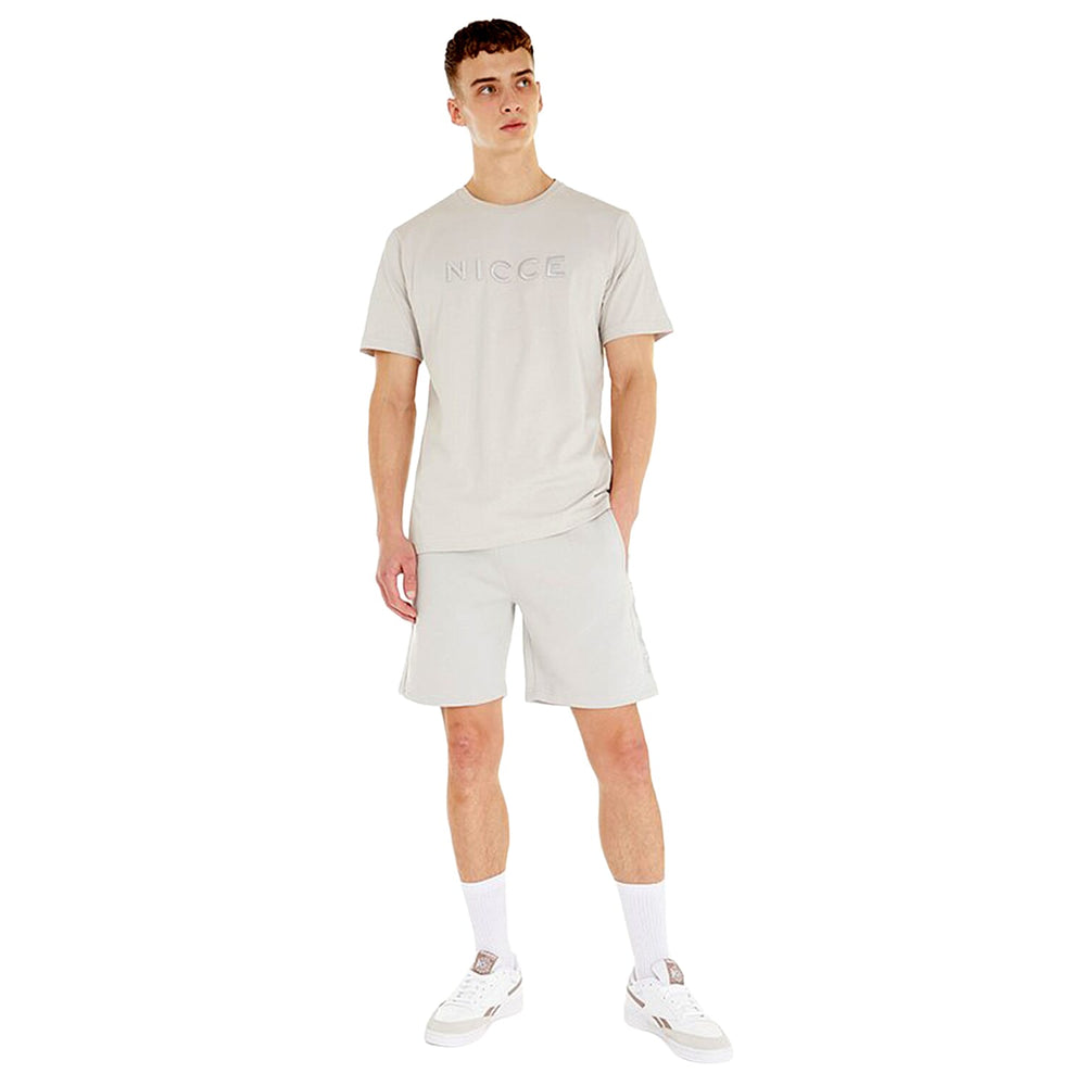Nicce Mens Brushed Back Fleece Shorts (Size M) - Grey