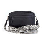 Nicole Brown Nylon Aztec Crossbody Bag - Black