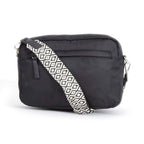 Nicole Brown Nylon Aztec Crossbody Bag - Black