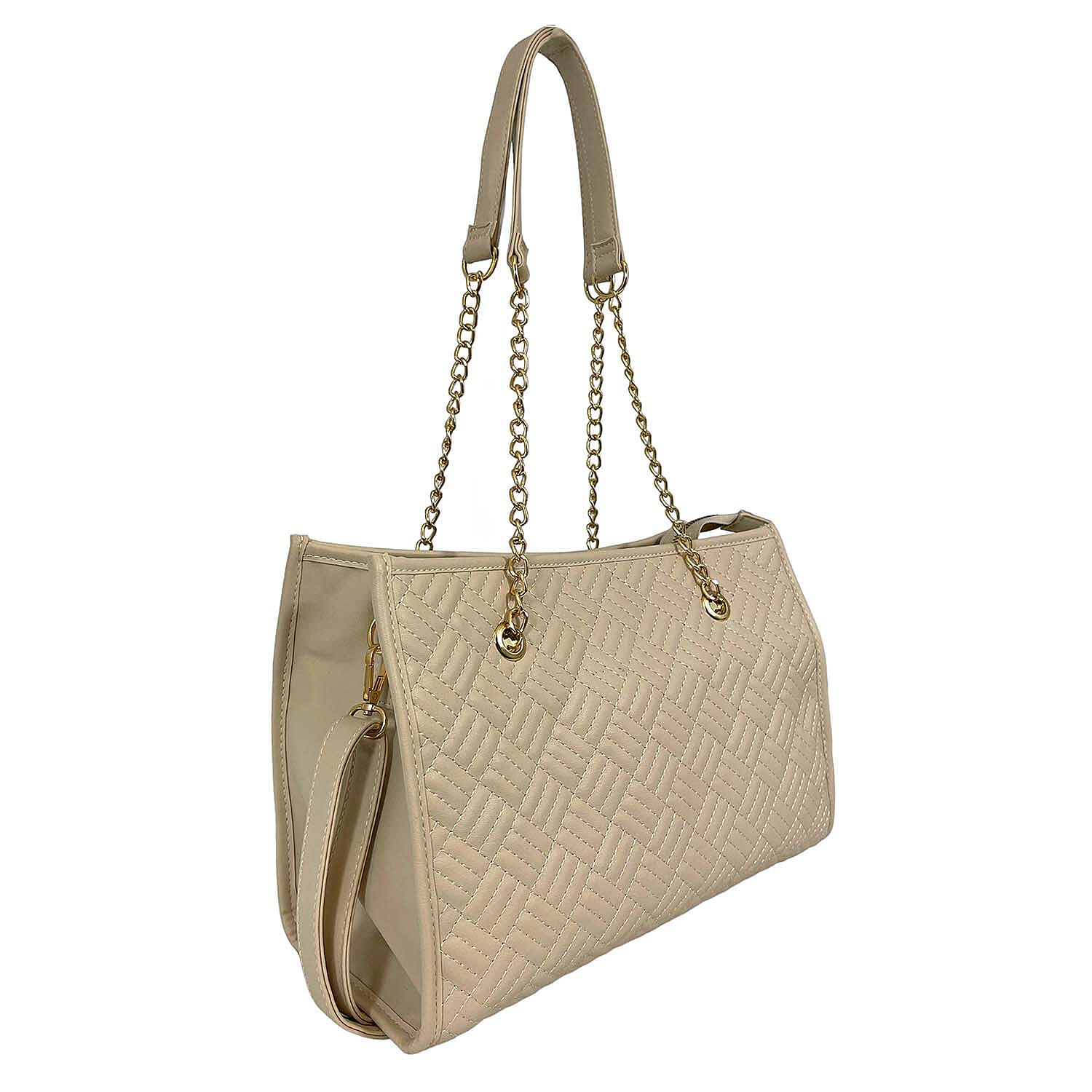 Nicole PU Shoulder Bag - Latte