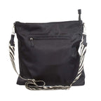 Nicole Brown Nylon Giraffe Tote Bag - Black Stripe