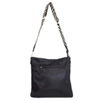 Nicole Brown Nylon Giraffe Tote Bag - Black Stripe