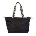 Nicole Brown Nylon Giraffe Tote Bag - Black