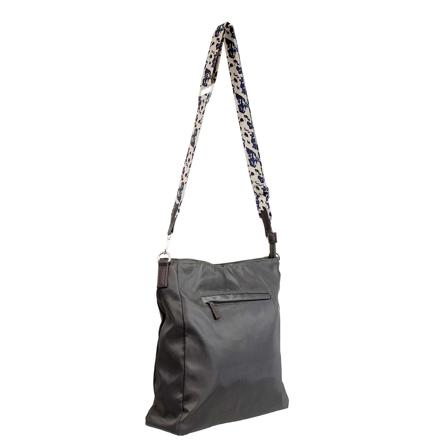 Nicole Brown Nylon Giraffe Tote Bag - Grey
