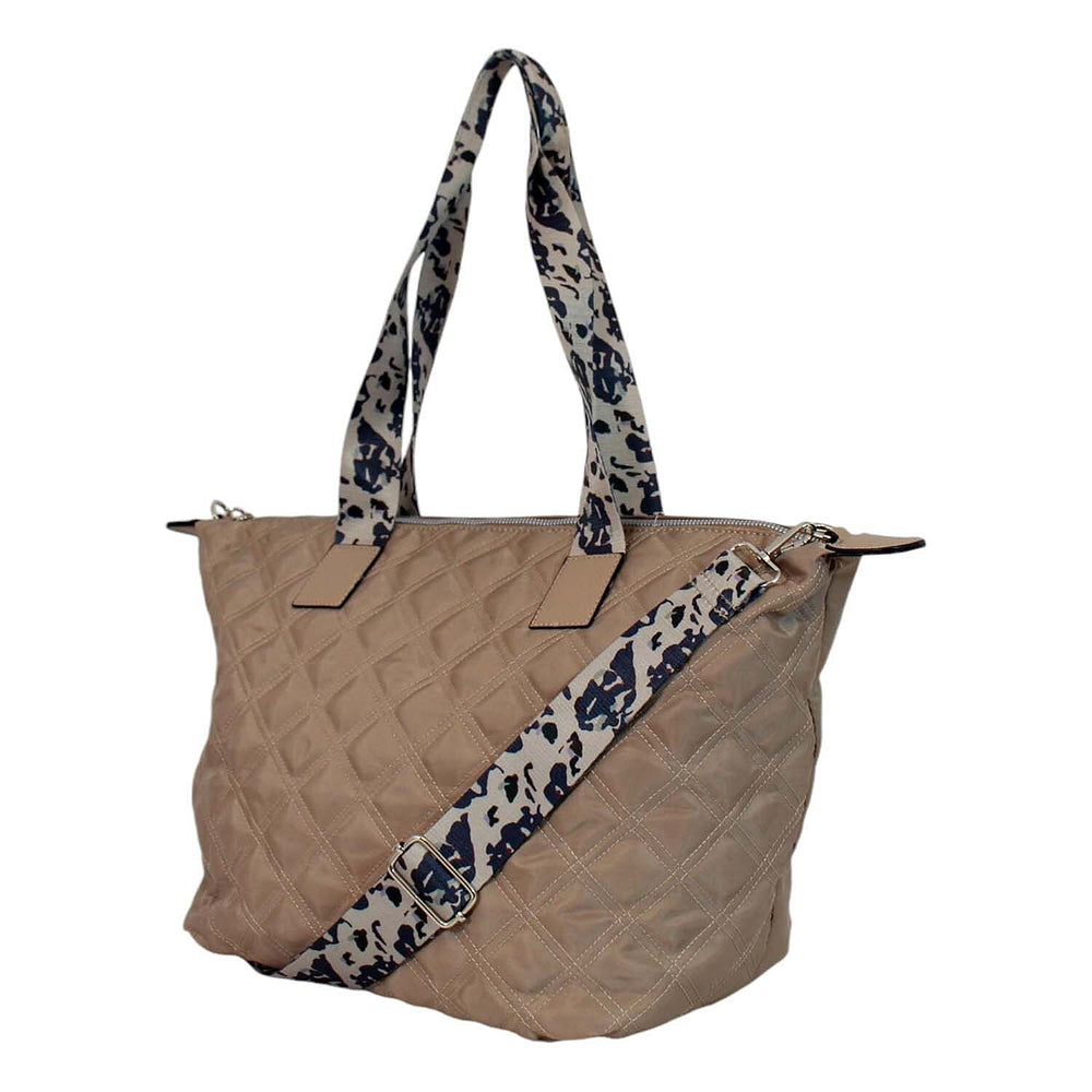 Nicole Brown Nylon Giraffe Tote Bag - Mocha