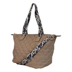 Nicole Brown Nylon Giraffe Tote Bag - Mocha