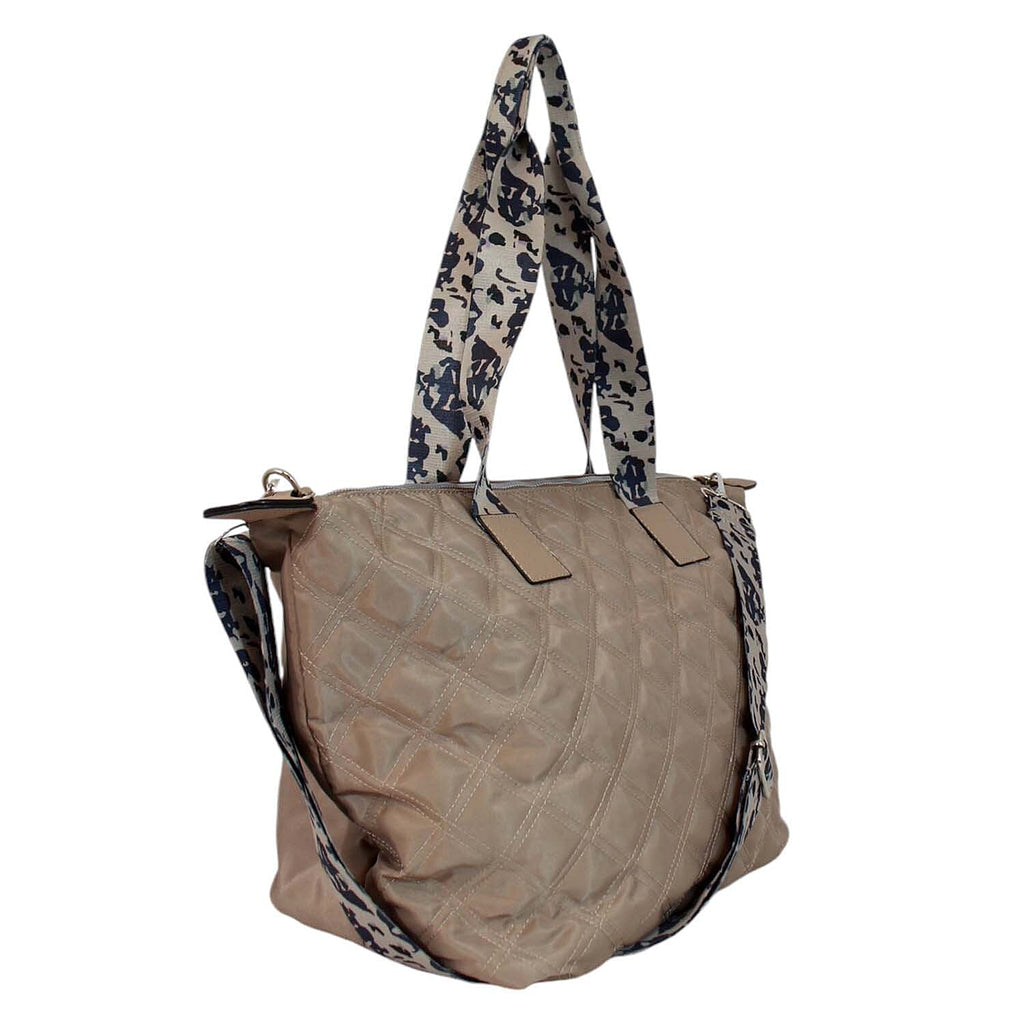 Nicole Brown Nylon Giraffe Tote Bag - Mocha