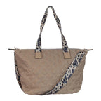 Nicole Brown Nylon Giraffe Tote Bag - Mocha